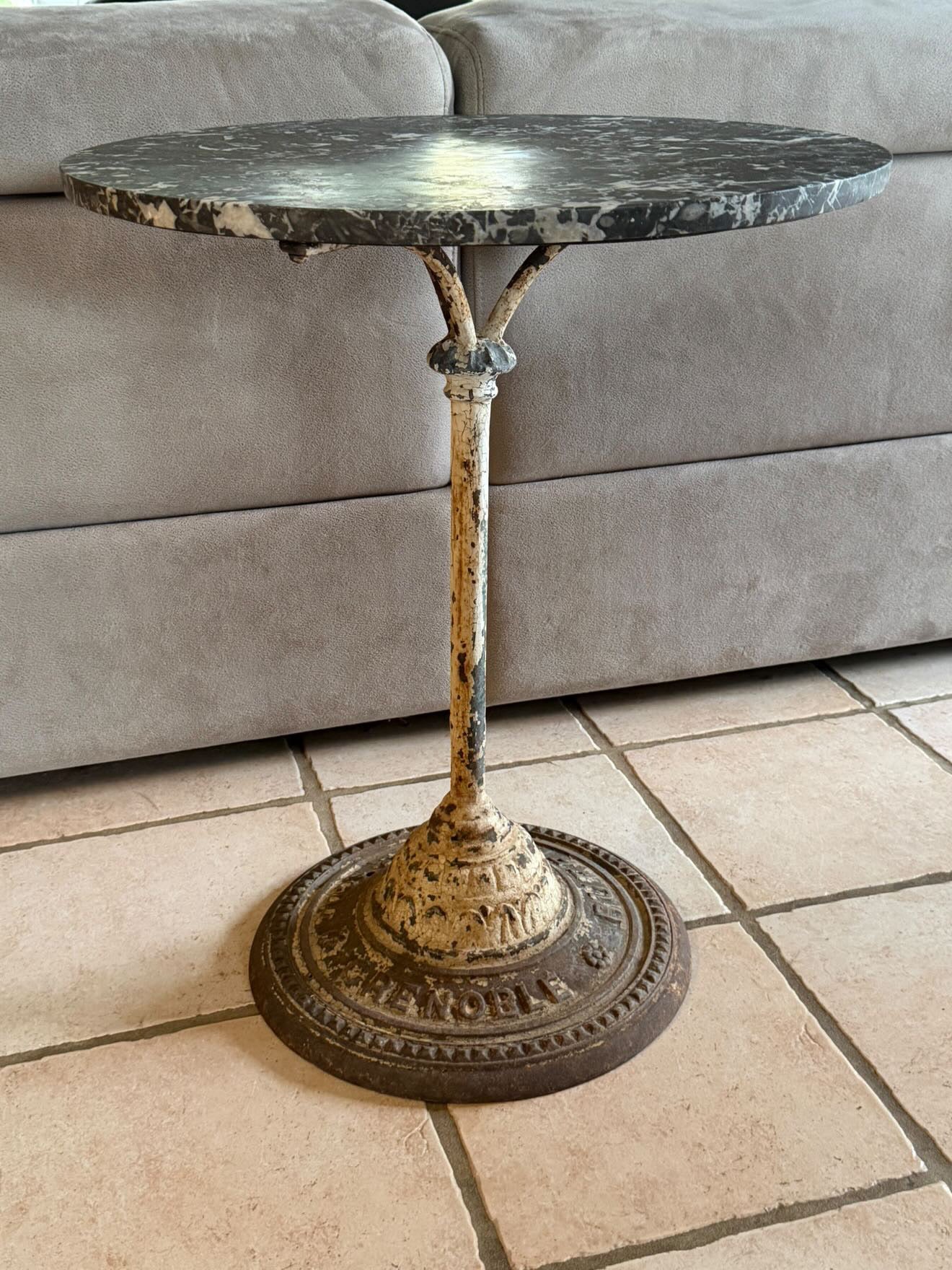 Black & White Marble Bistro Table