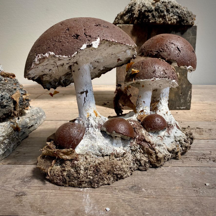 French 1920s Concrete Mushrooms