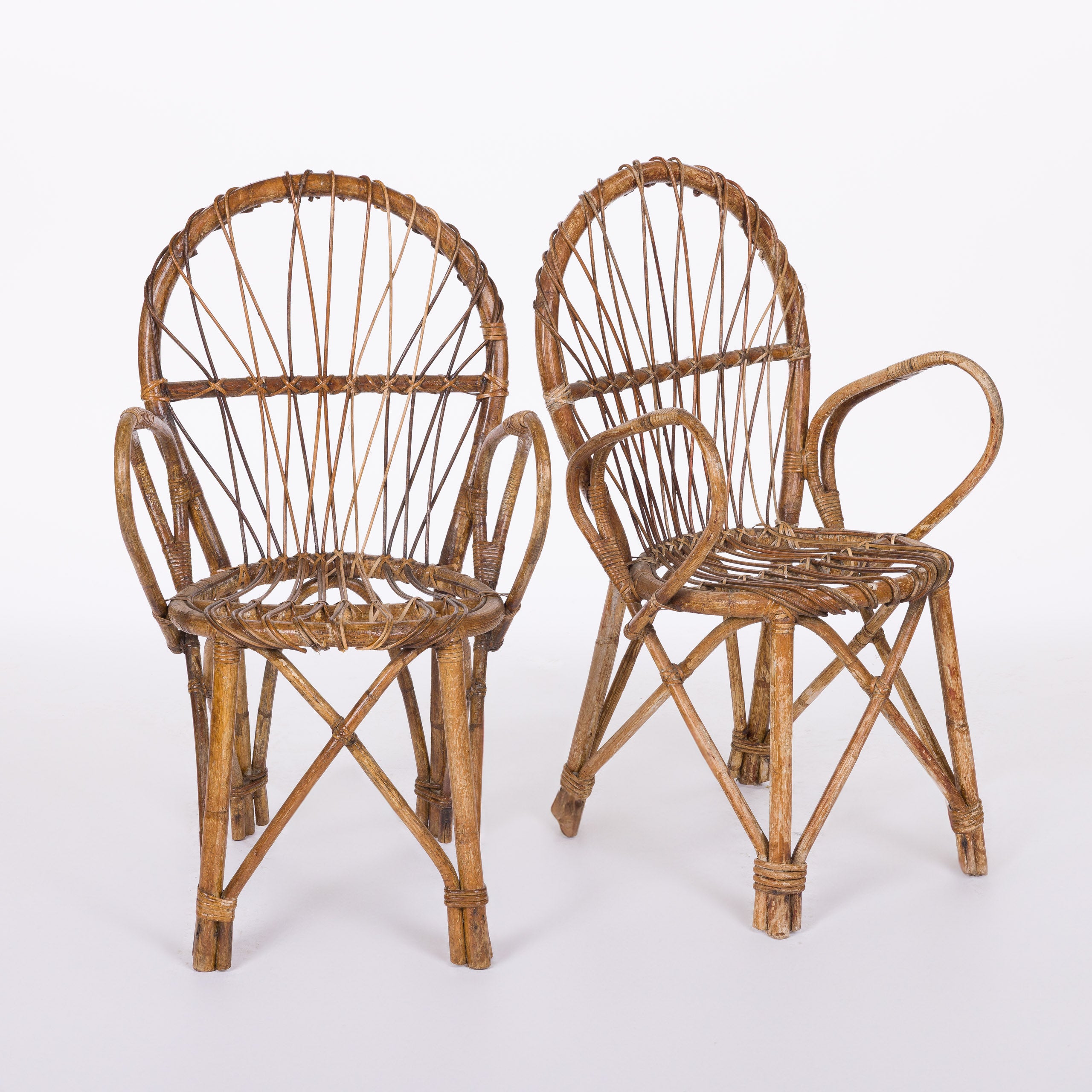 Bentwood and Wicker Arm Chairs