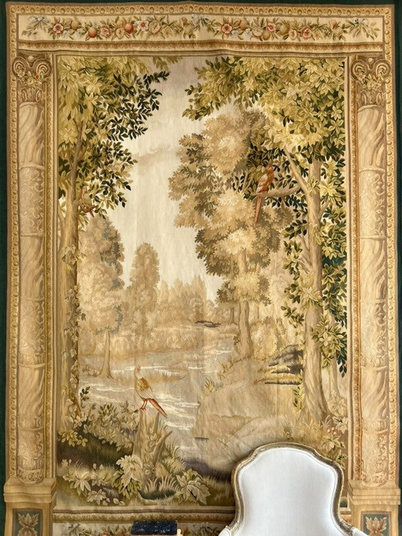 1950s Aubusson Scene Tapestry
