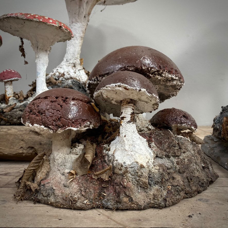 French 1920s Concrete Mushrooms