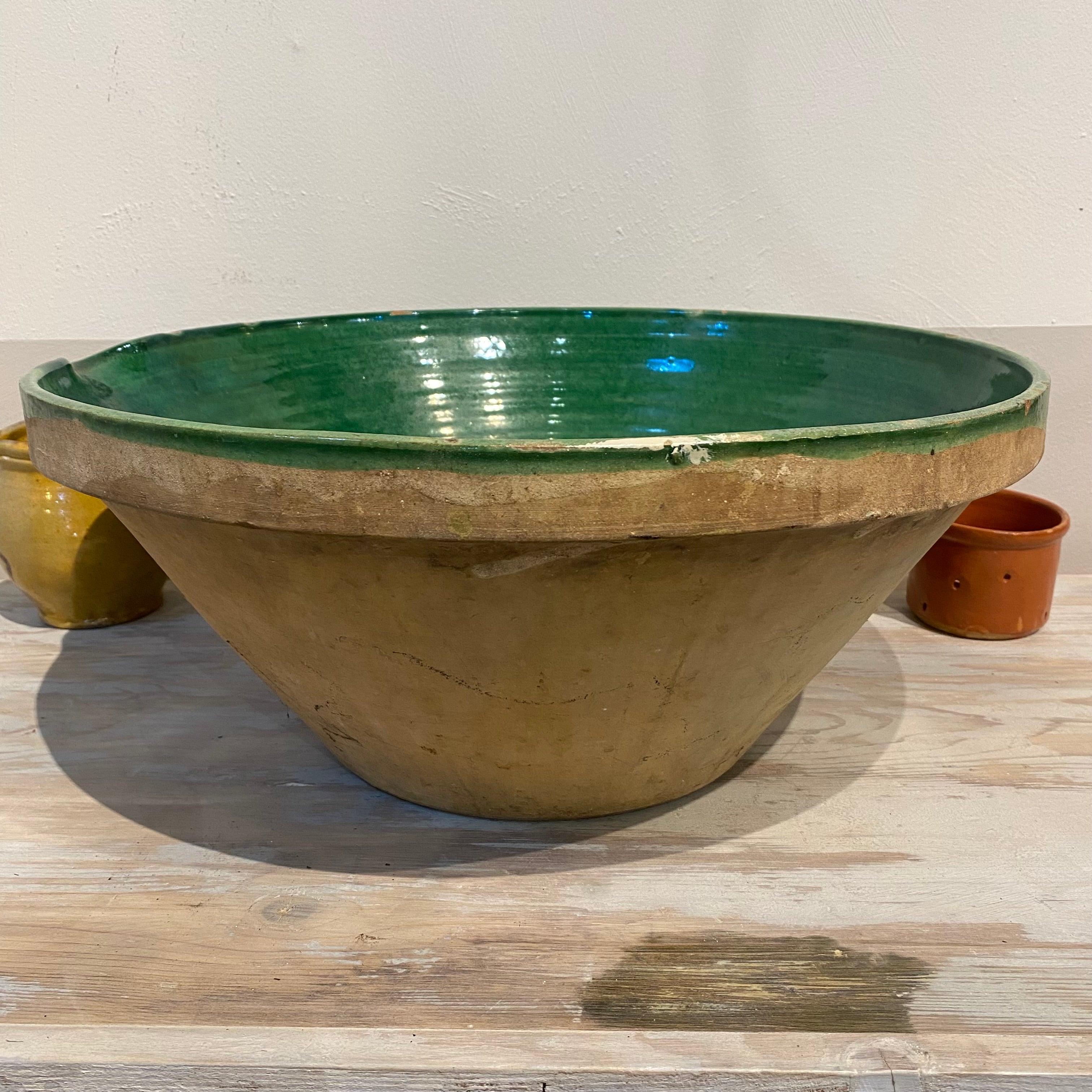 Antique French Tian in Rare Green