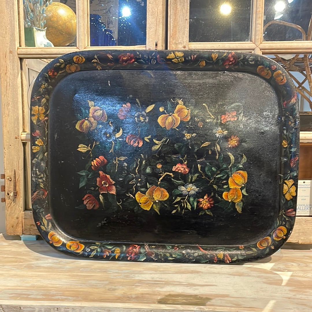 1910 Large Retangular Metal Tray, Napolean III