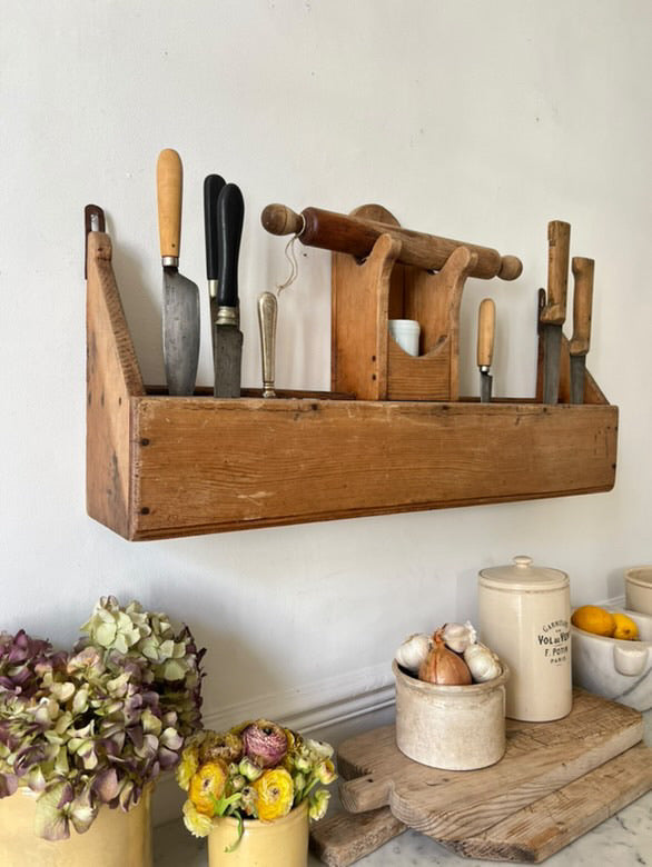 Early 19th Century Folk Art Cutlery Shelves