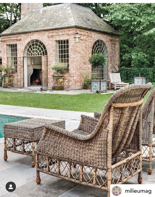 August Rattan Lounge Chair, by Belgian Pearls
