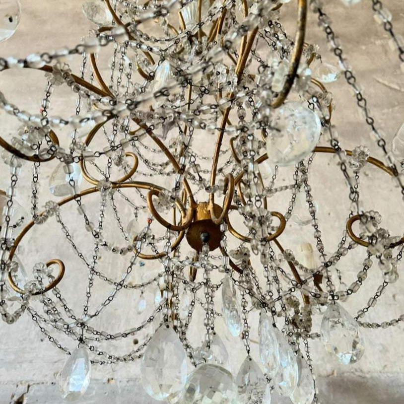 1940 6 Light Chain Chandelier