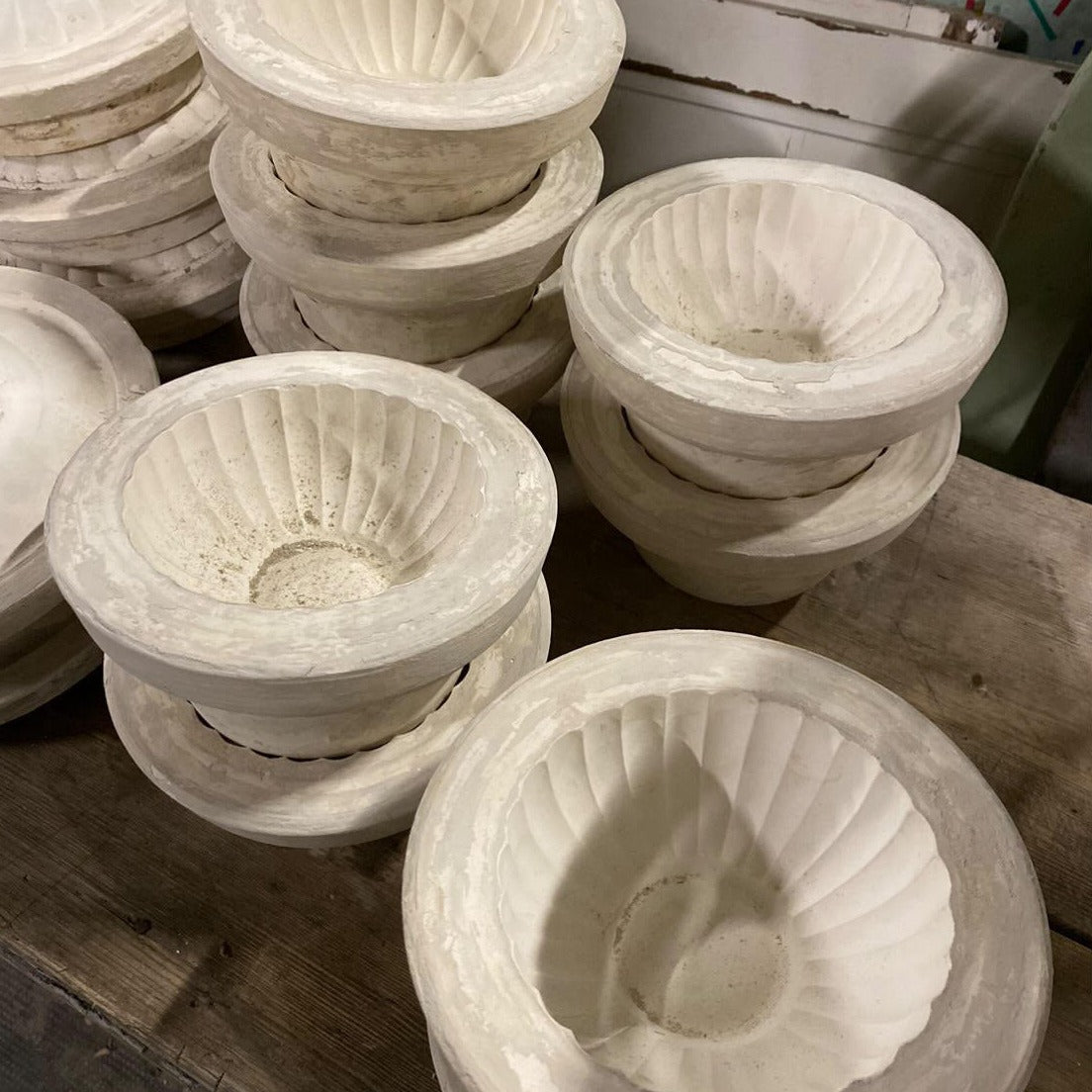 Old Plaster Pottery Molds