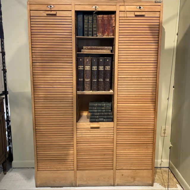 French Tambour Door Cabinet