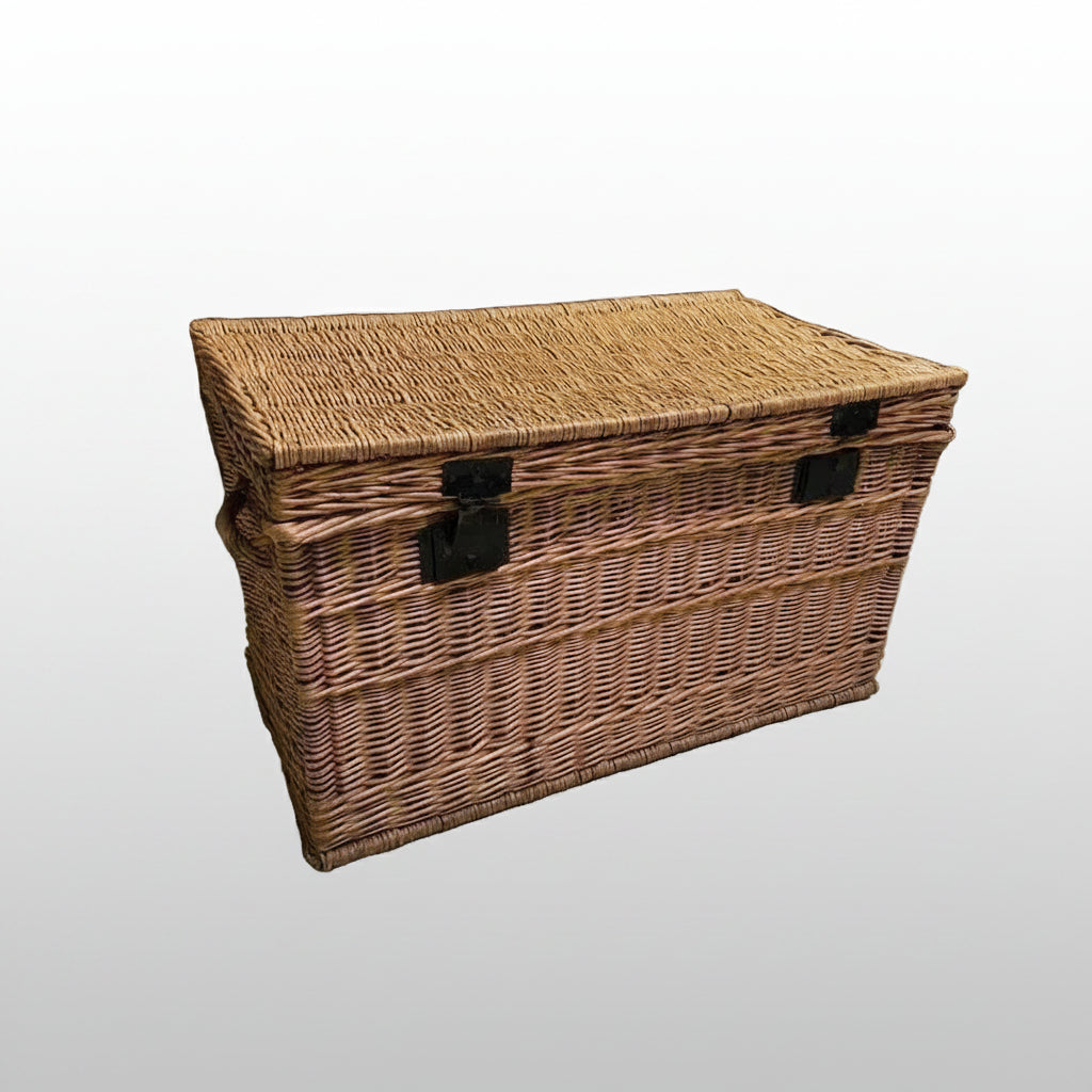 1900 French Wicker Travel Trunk