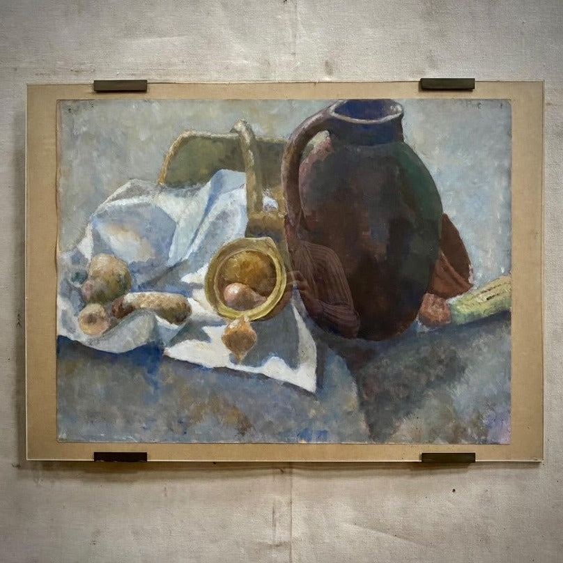 Framed Still Life, Oil on Paper