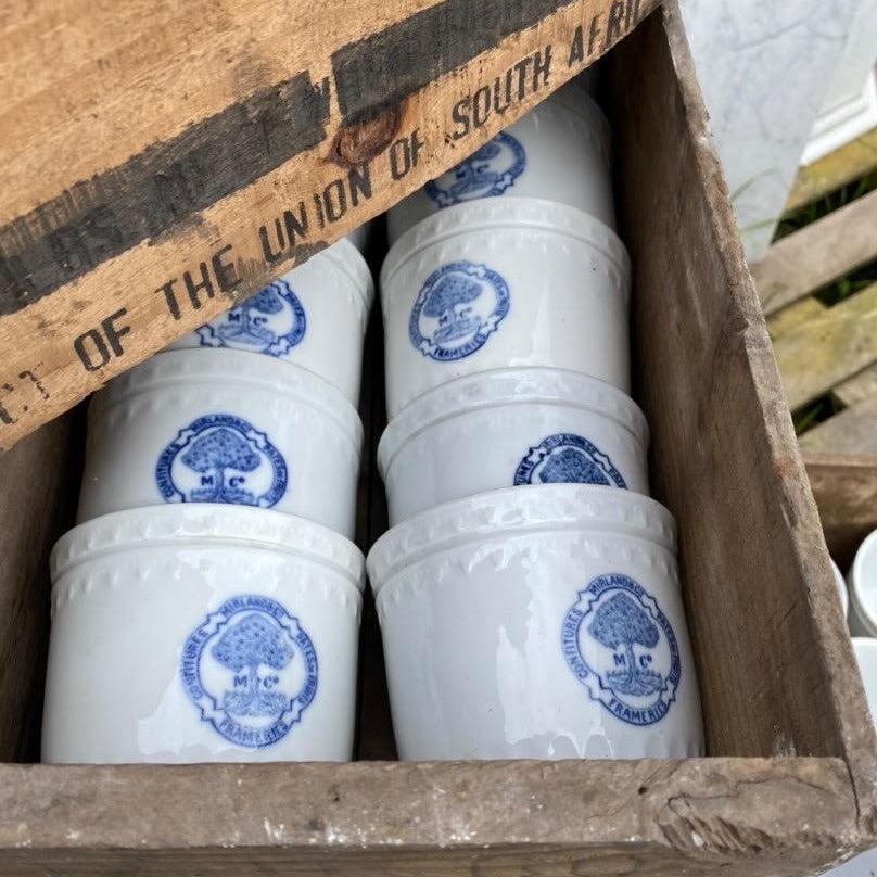 Blue and White Jam Jars