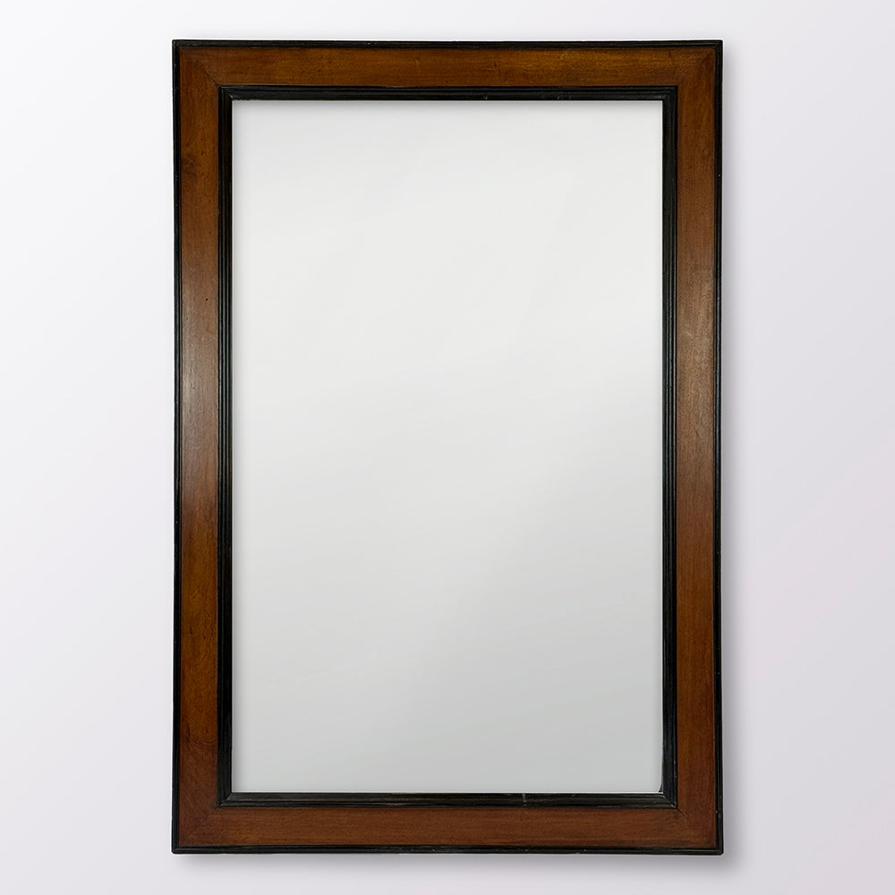 French Walnut Mirror with Original Mercury Glass