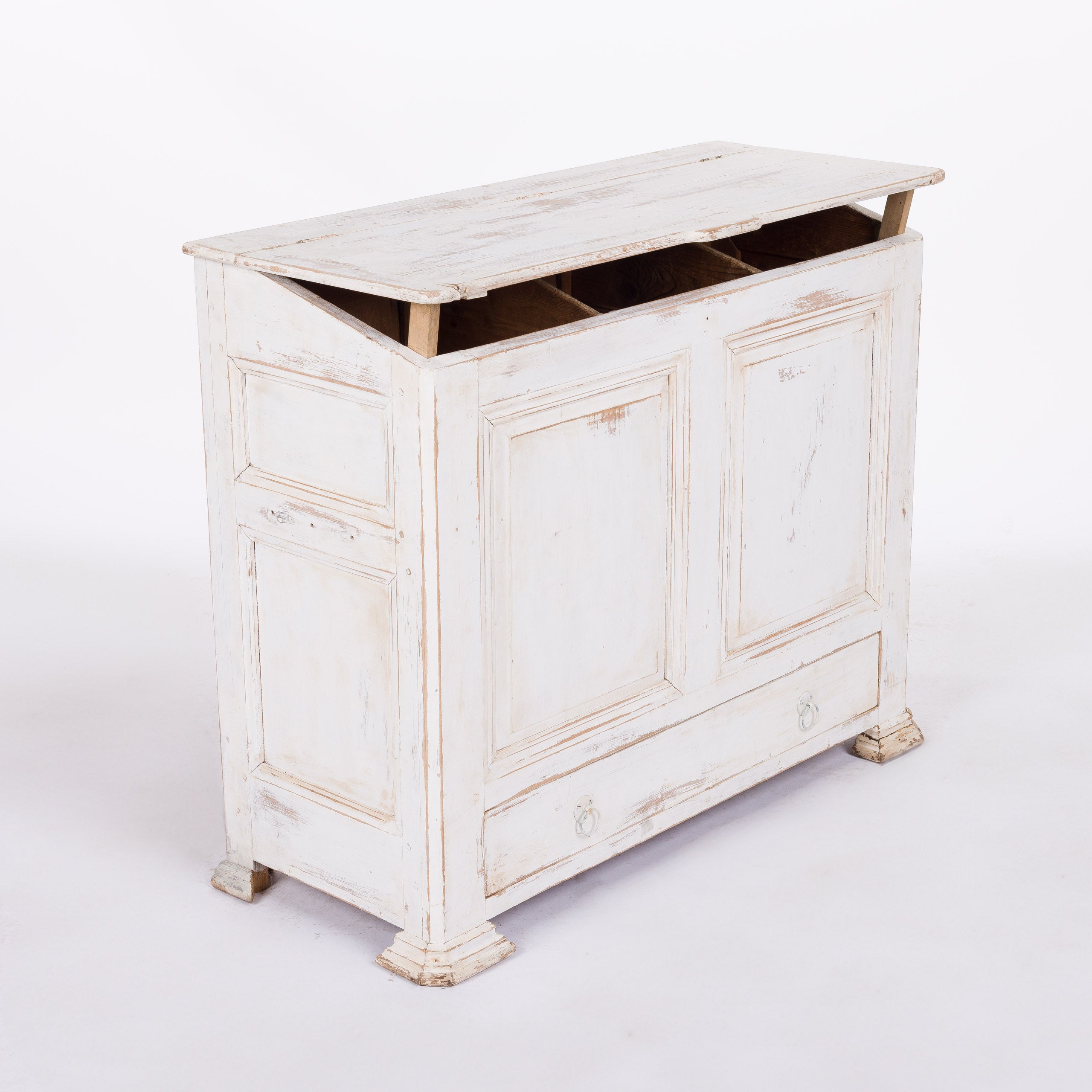 3 Compartment Flour Storage Chest with Slanted Top