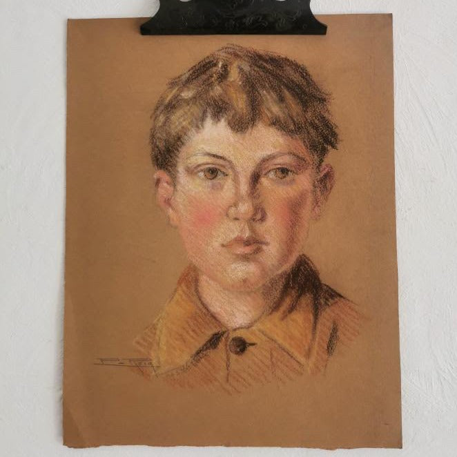 Unframed Oil on Thick Paper - Portrait, Pierre Roig