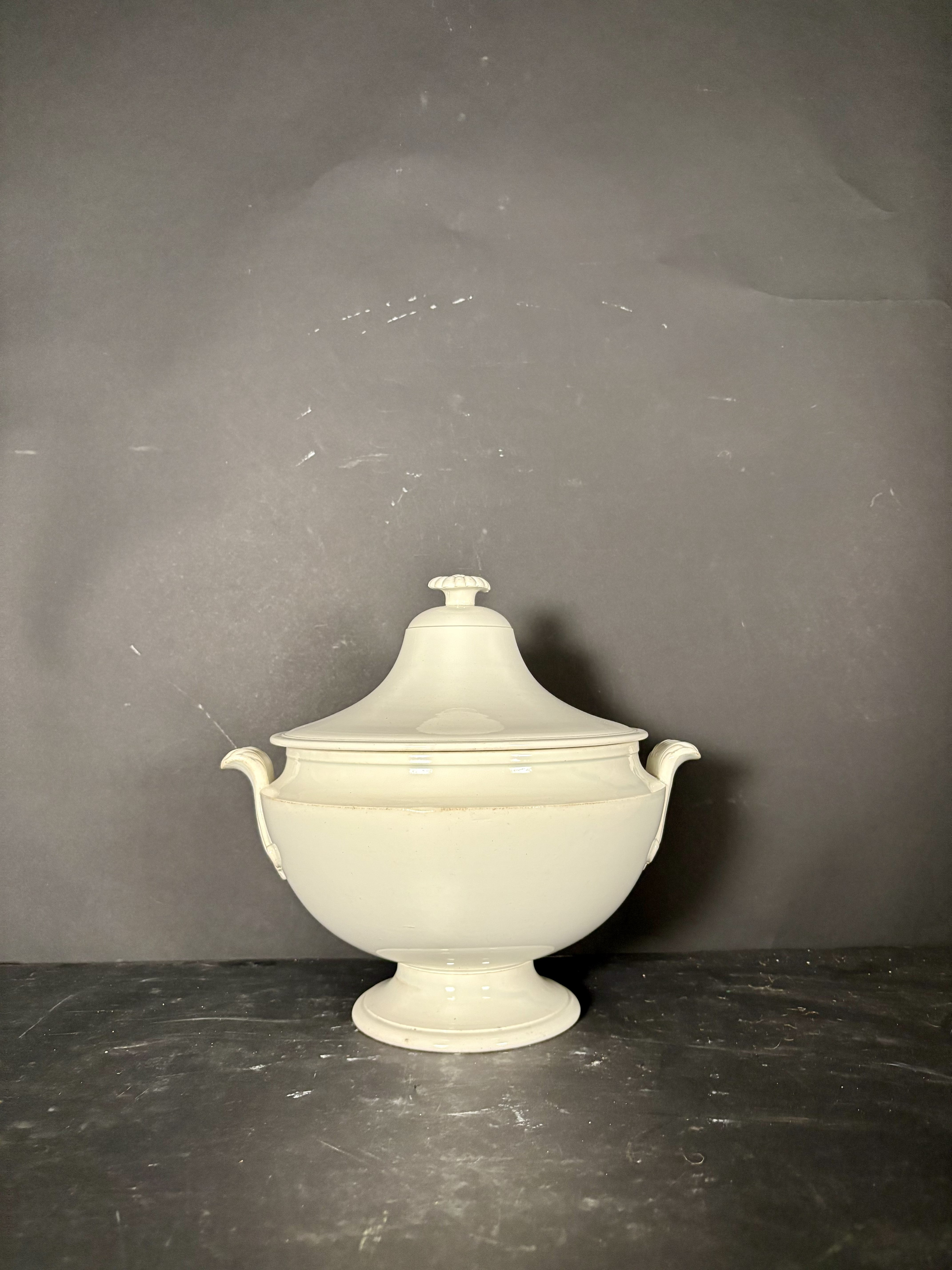 French Creamware Covered Tureen, c. 1880–1920