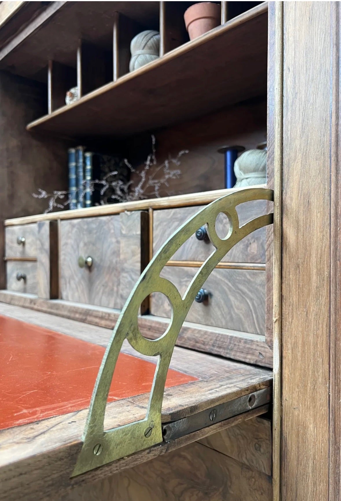 Louis Phillipe Style Old Walnut Secretary