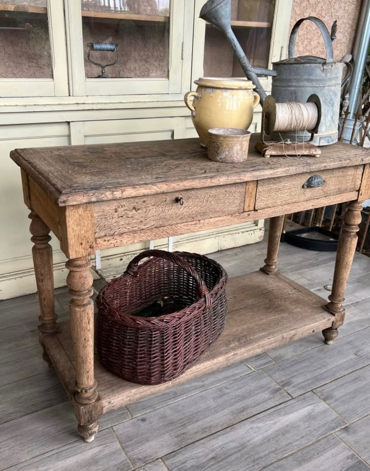 Petite Oak Draper's Table