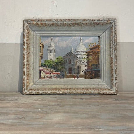 Framed Oil Painting, View of Place du Terre