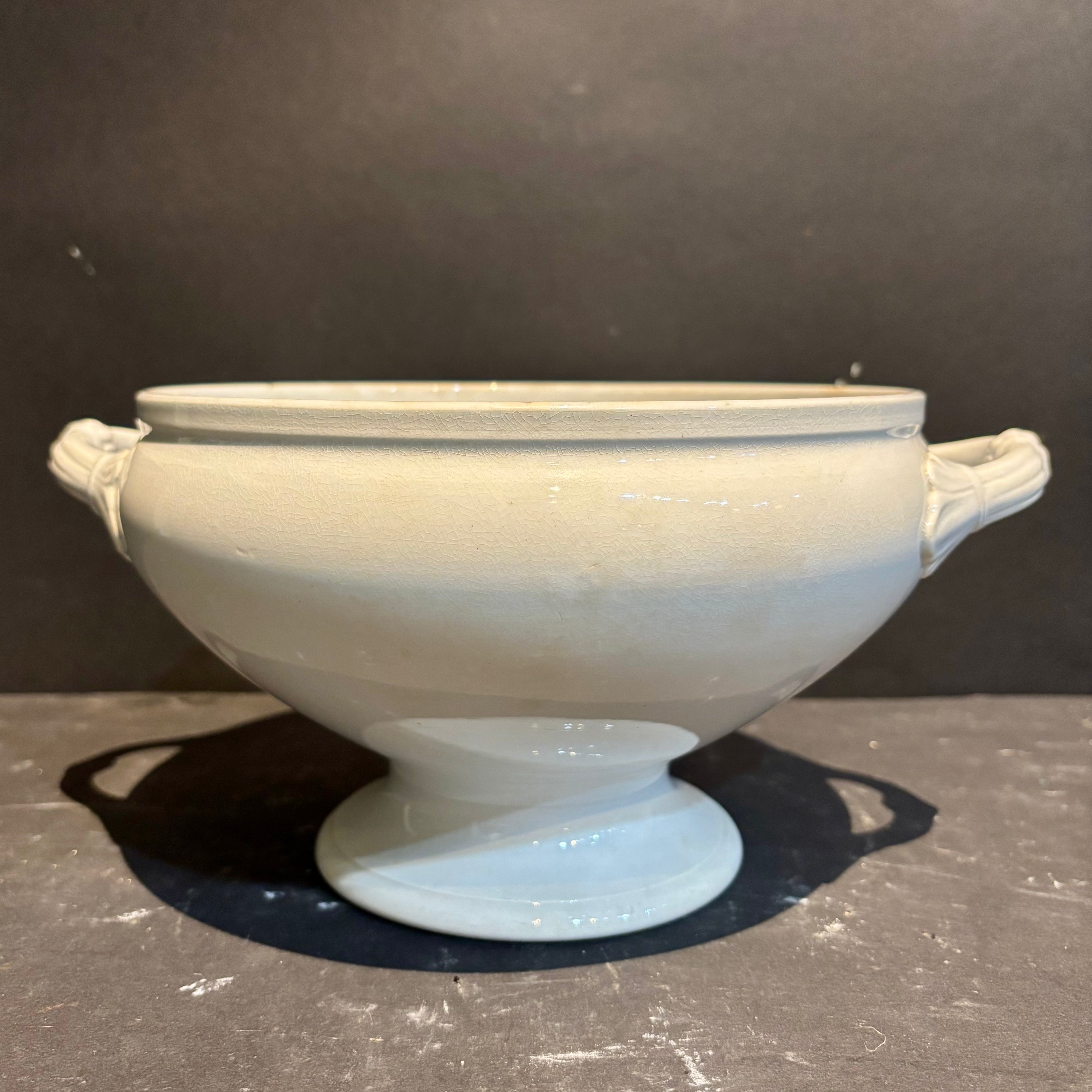 1900 French White French Soup Tureen