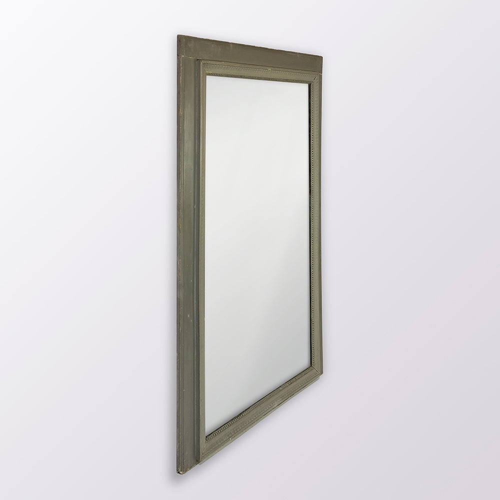 Louis XVI French Mercury Glass Mirror with Grey Finish