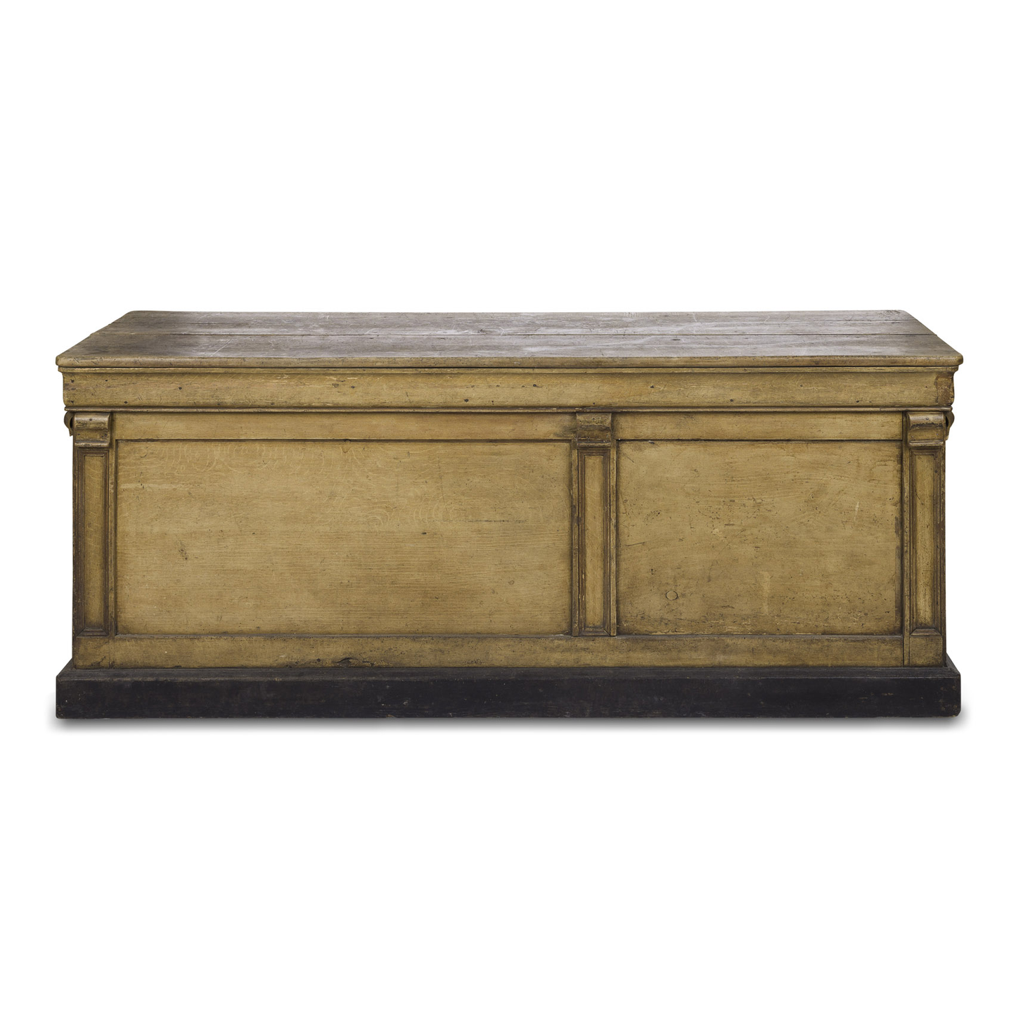 Pine Grocery Counter with Shelves and Walnut Top