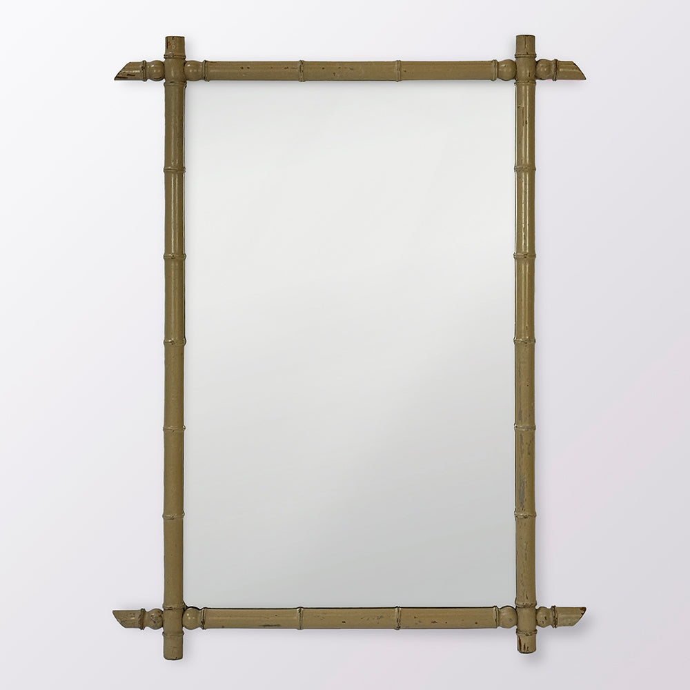 Mid-Century Faux Bamboo Mirror
