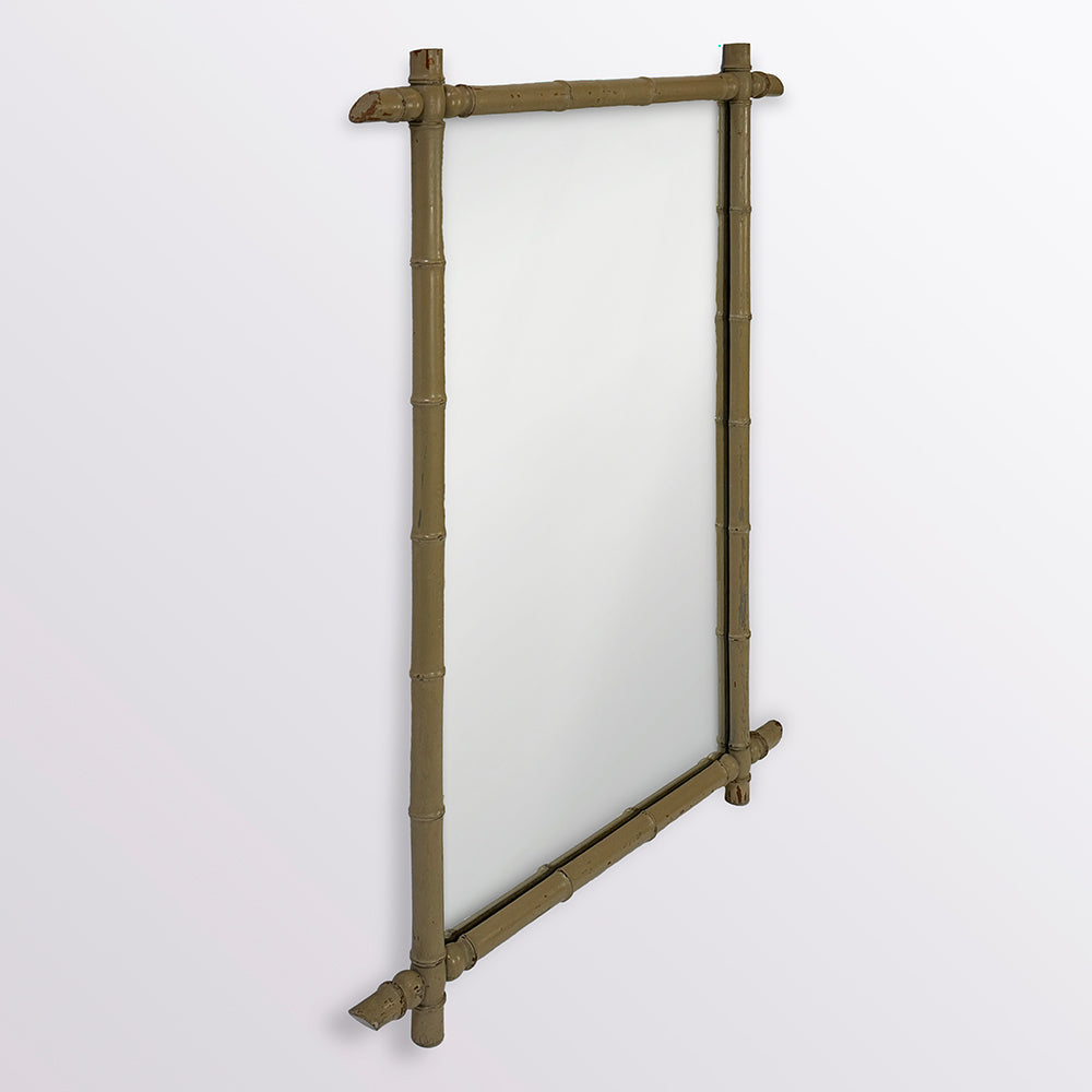 Mid-Century Faux Bamboo Mirror
