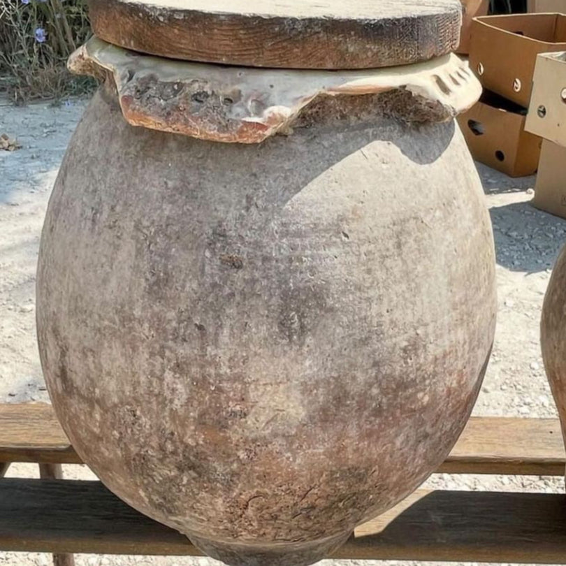 18th Century Olive Pot with Top