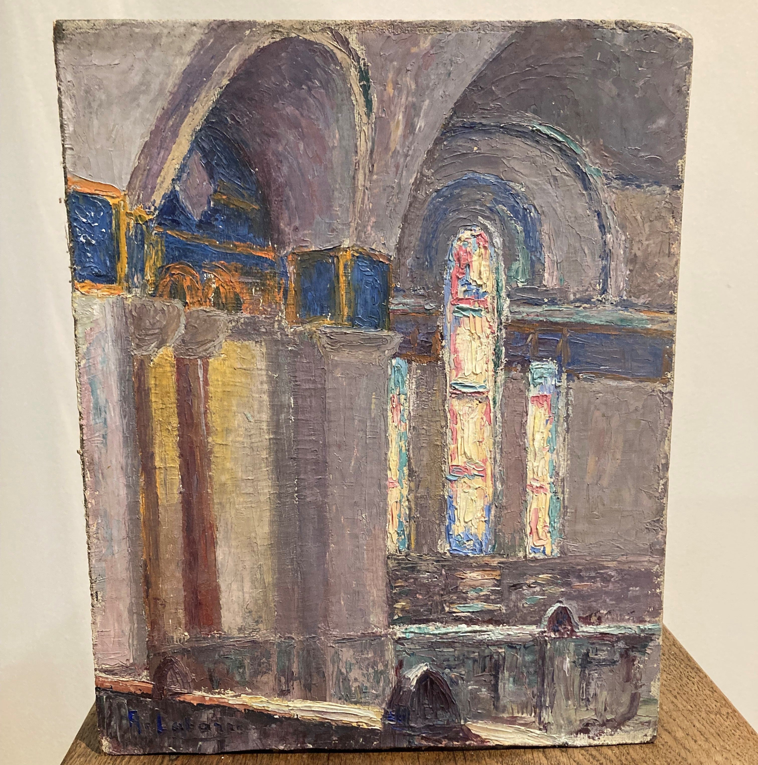 Oil on Board , Series of Church Interiors