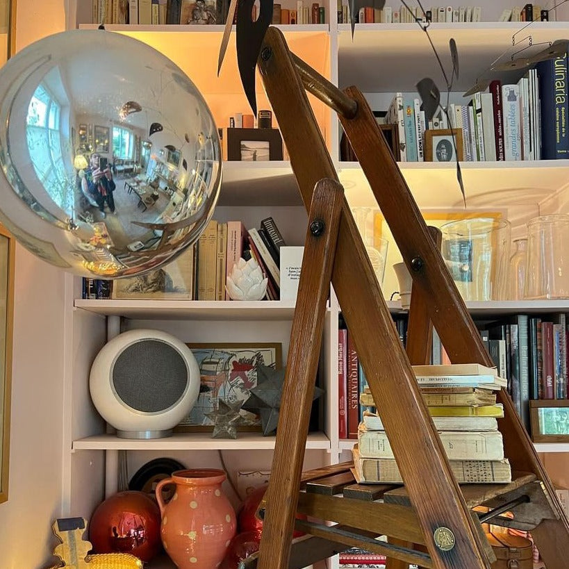 1900 French Large Folding Library Ladder