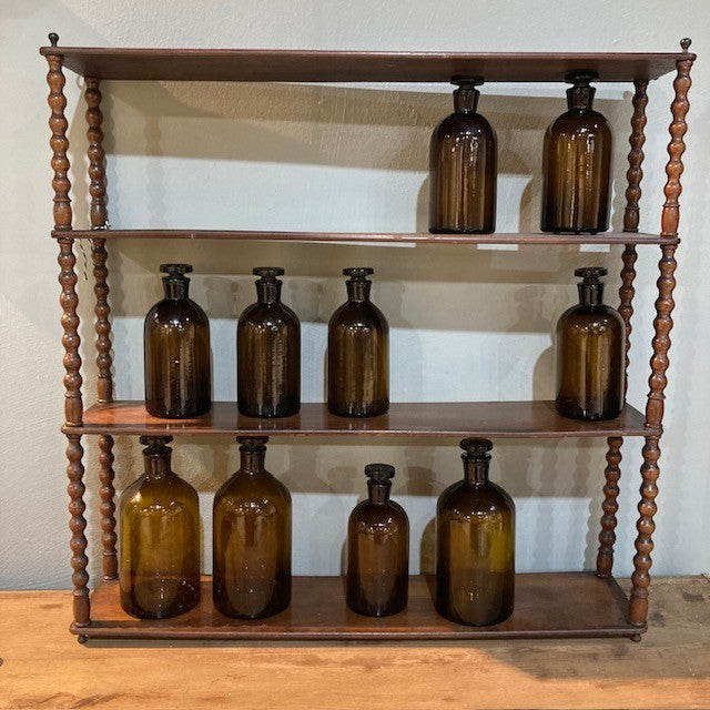 French Chic 1850's Walnut Display Shelf