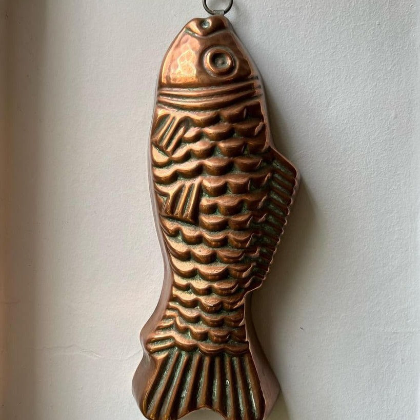 19th Century Large Copper Fish Mould
