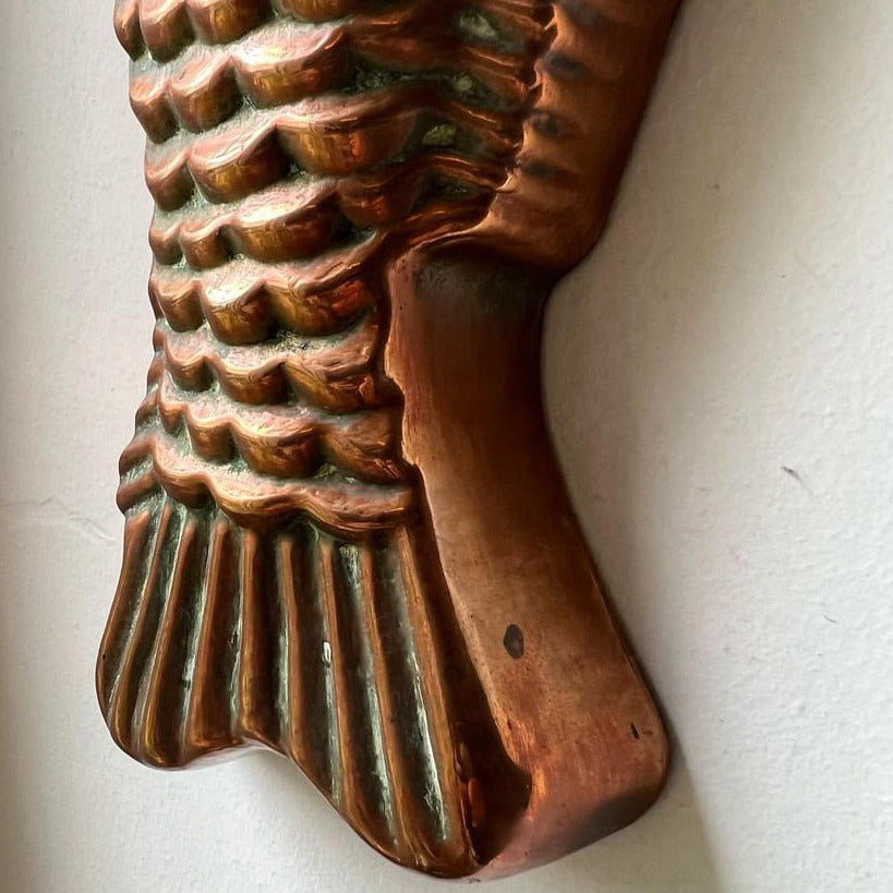 19th Century Large Copper Fish Mould