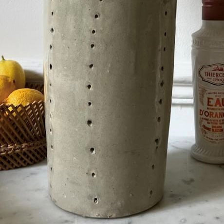 1920 Tall Pierced Stoneware Dish