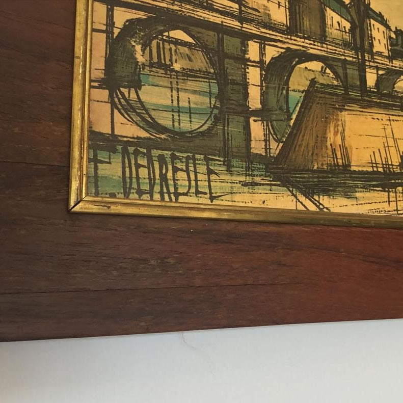 Framed Painting, View of Notre Dame from the Seine in Paris, Signed