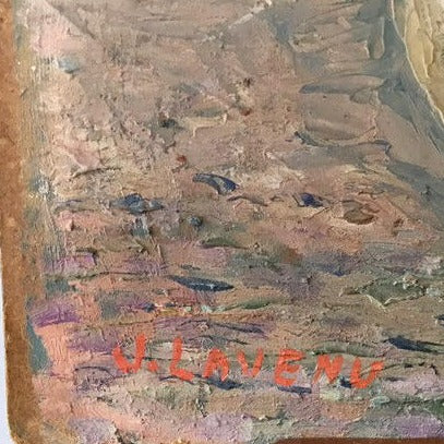 Unframed Oil on Board - Quasi of the Seine of Paris