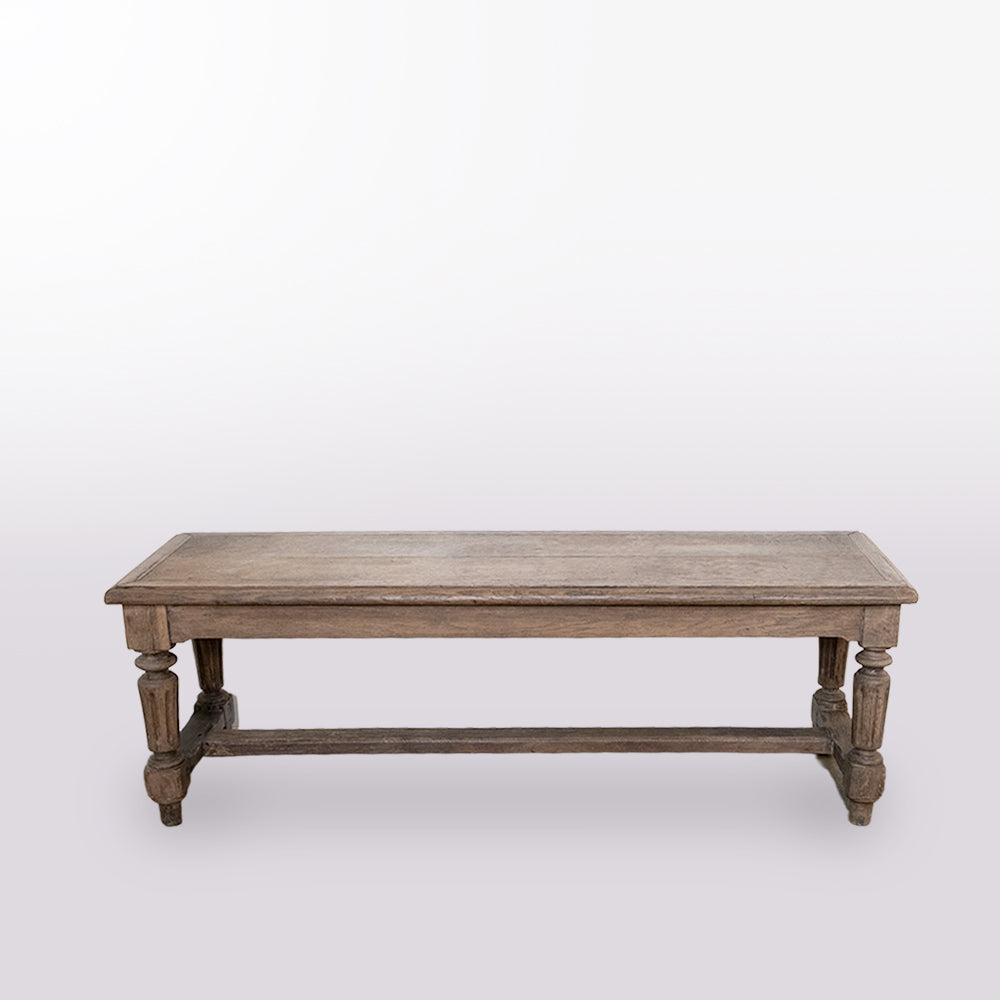 1900s French Oak Bench From French Library