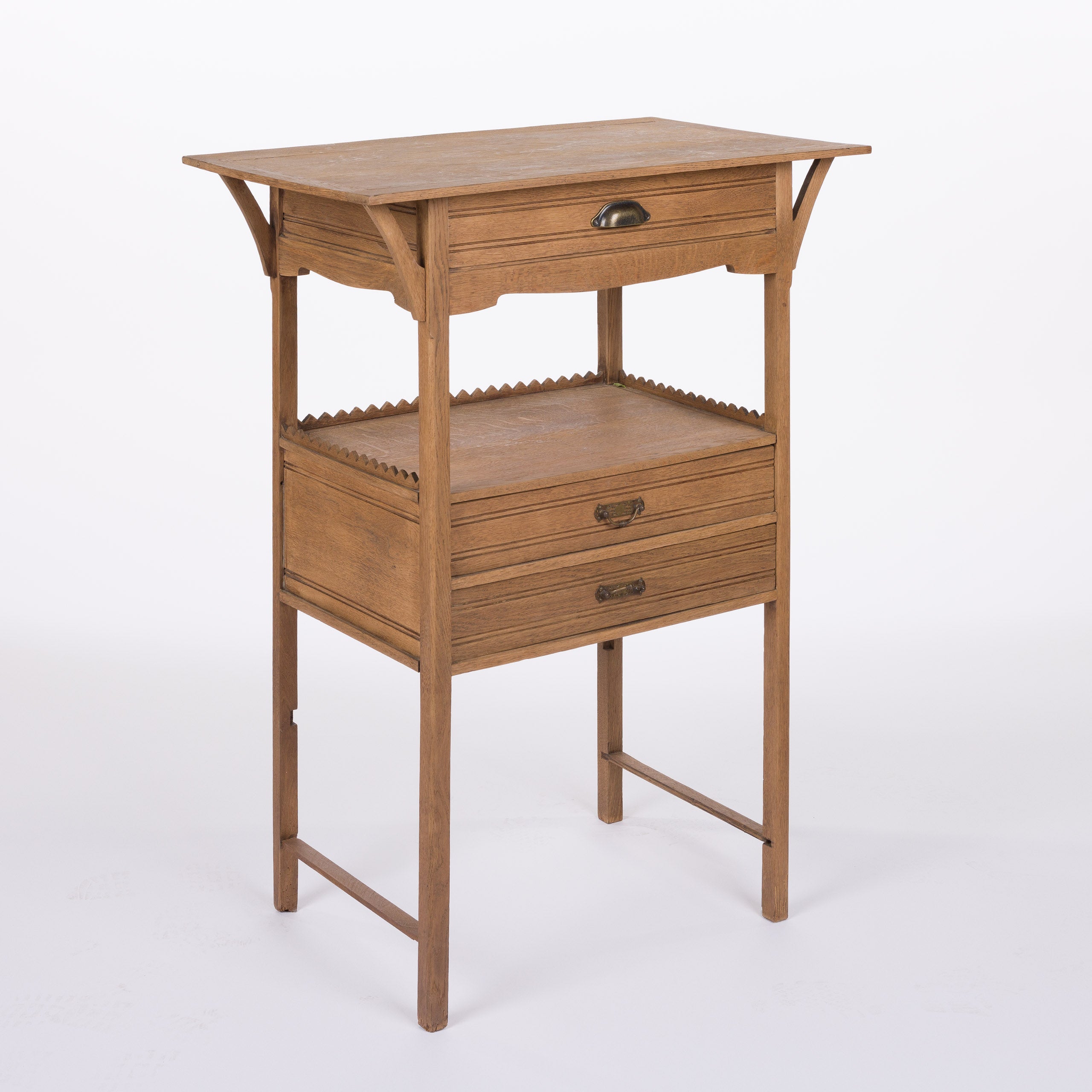 Oak Stand with 3 Drawers