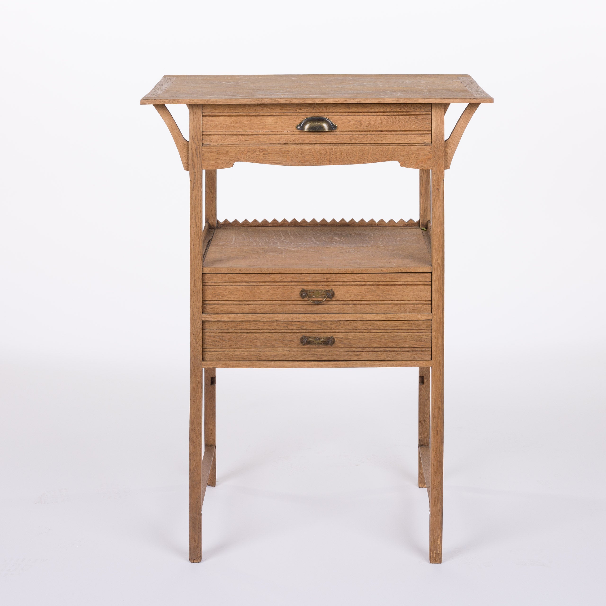 Oak Stand with 3 Drawers