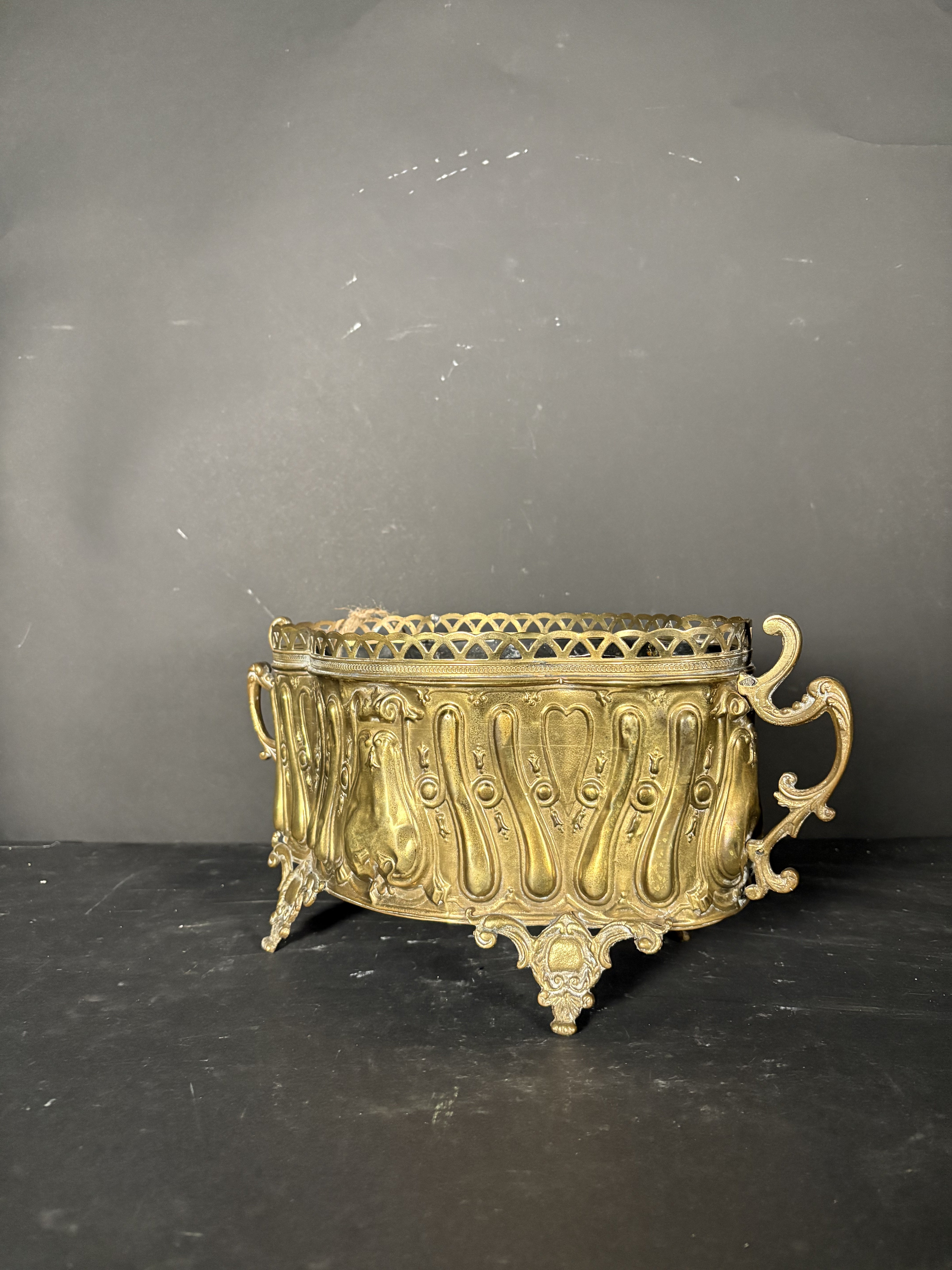 Petite Brass Jardinière