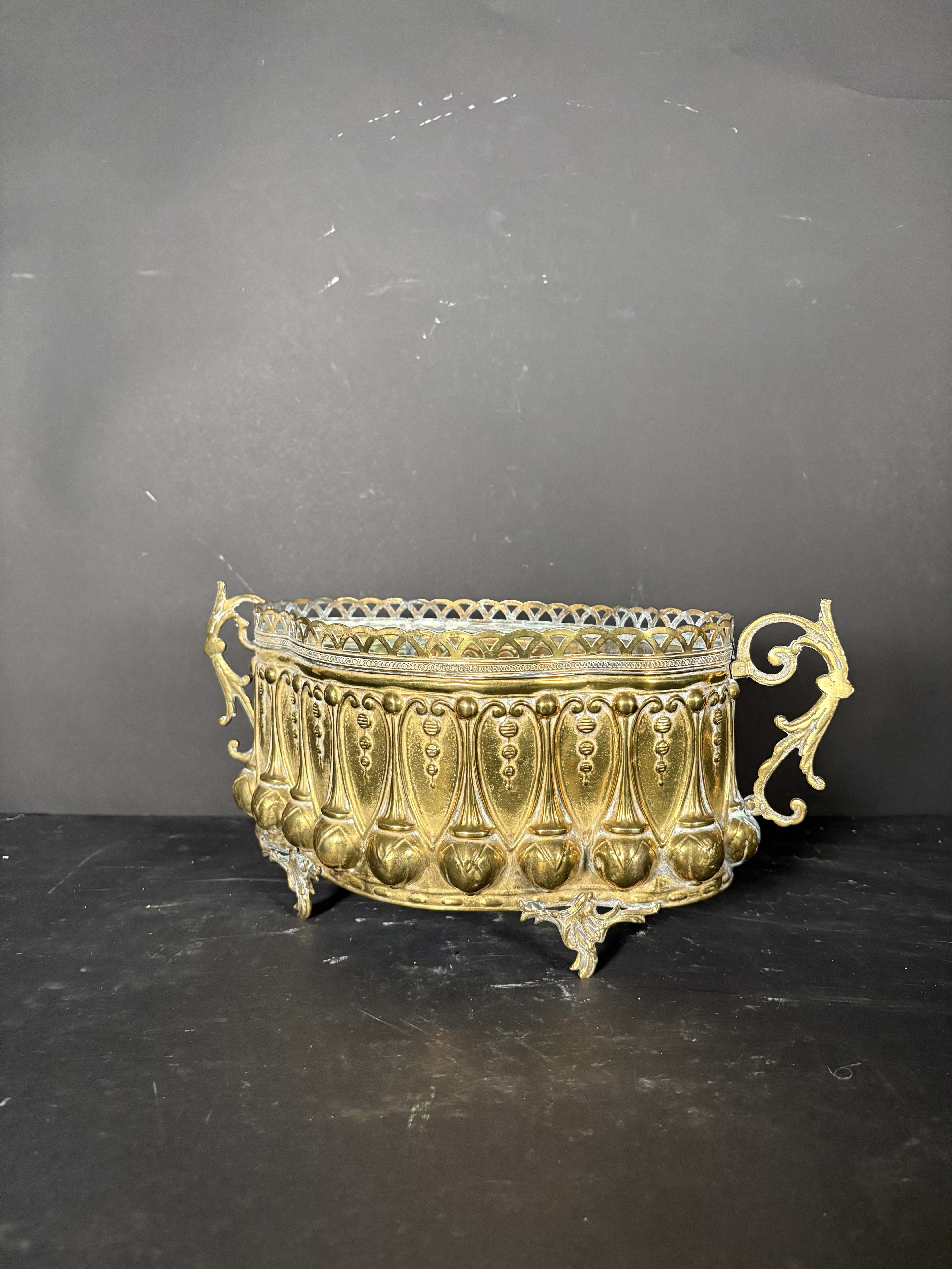 Brass Jardinière with Handles