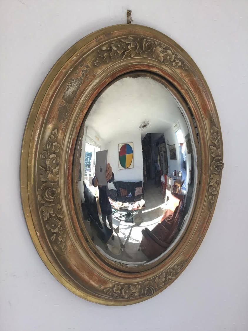 French 1870 Sorcerer’s Convex Mirror