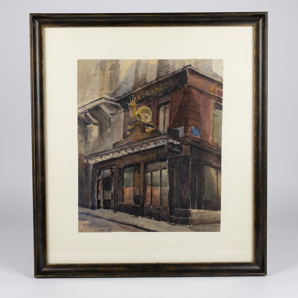 Framed Watercolors of Paris, Signed