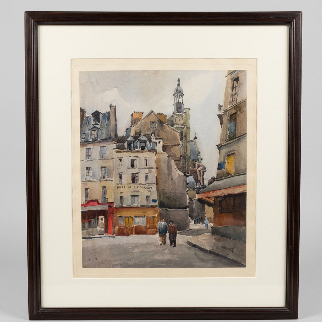 Framed Watercolors of Paris, Signed