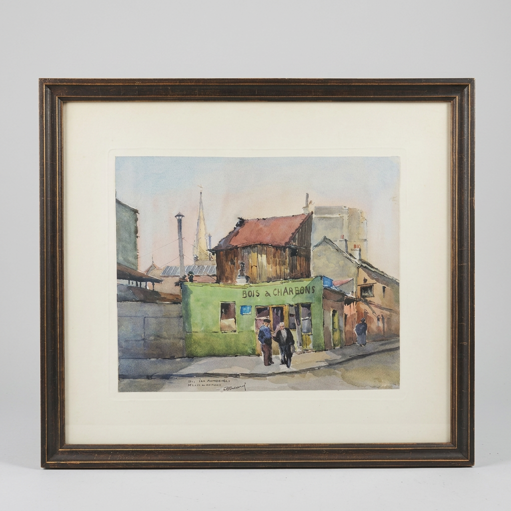 Framed Watercolors of Paris, Signed