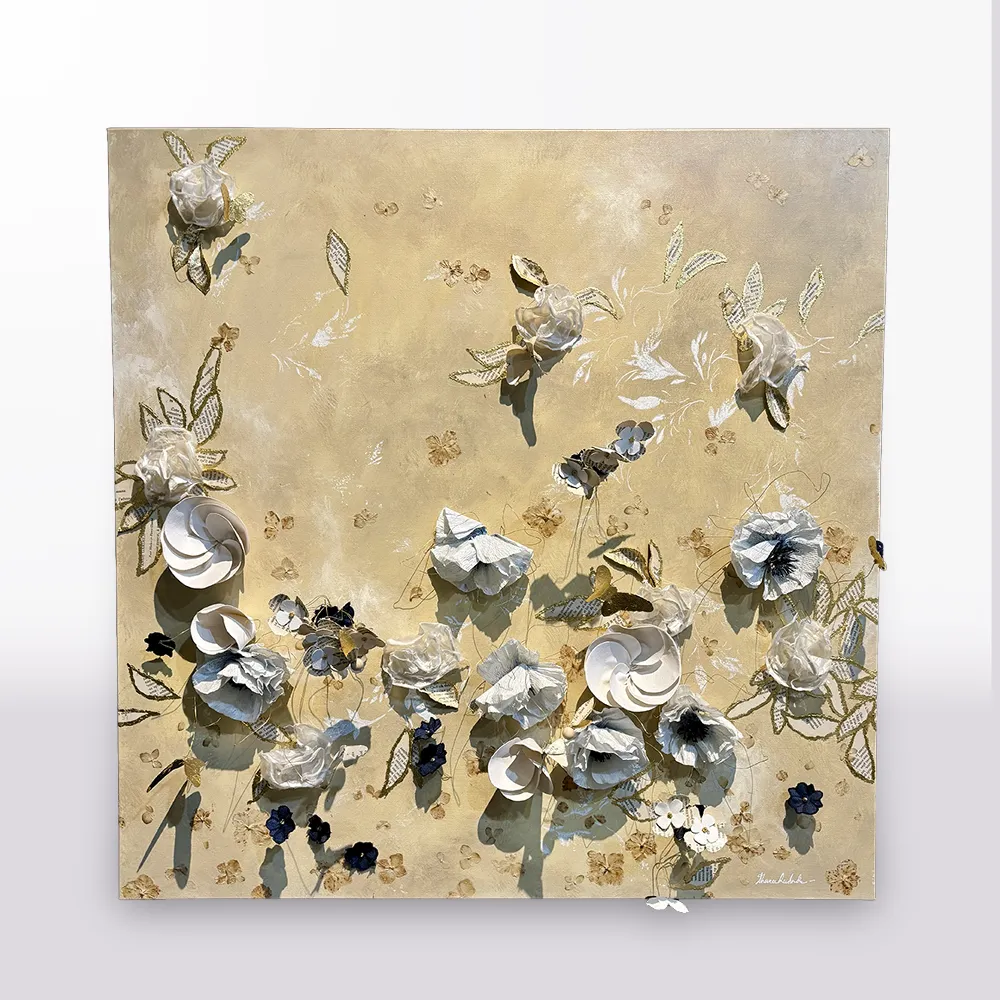 France Ruhnke Mixed Media on Canvas - Bloom Field