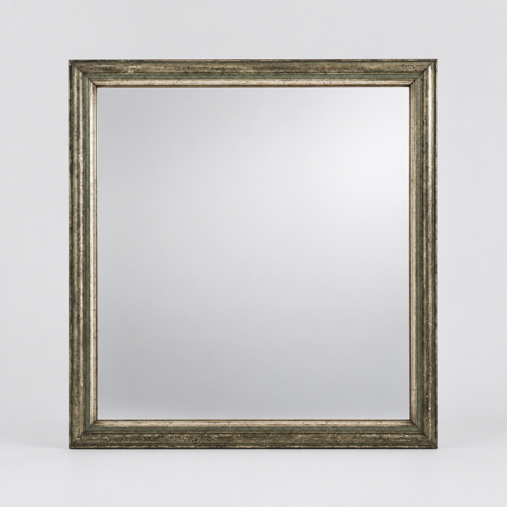 French 1900 Green Mercury Mirror