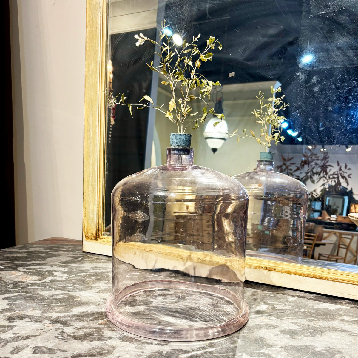 Glass Garden Cloche with Opening at Top