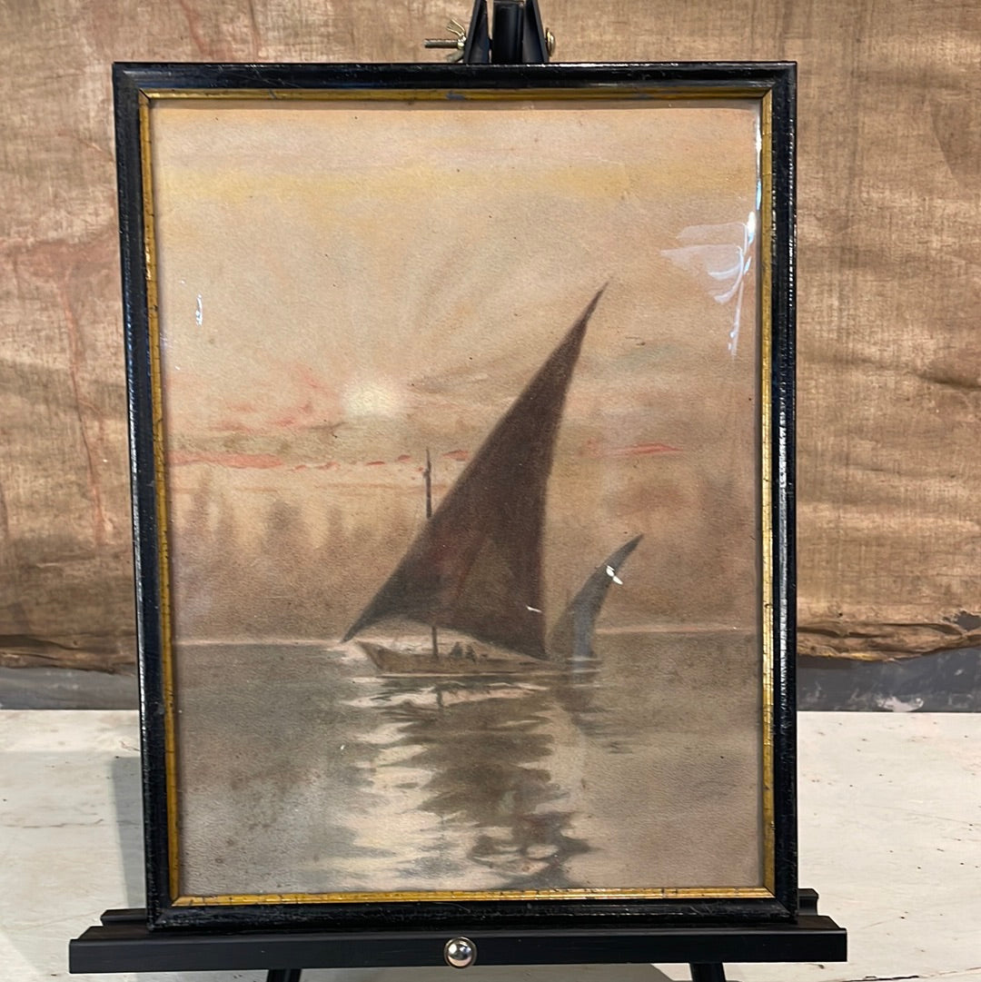 Framed Pastel - Marine