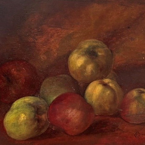 Unframed Oil on Board - Apples